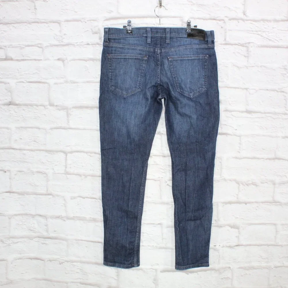 Michael Kors Blue Denim Slim Fit Medium Wash Parker Jeans Size 33 - Picture 4 of 10
